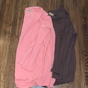 Brown and pink PIKO shirts